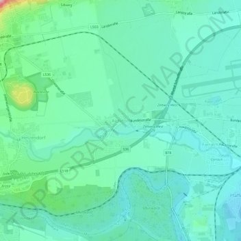Topografische Karte Aichdorf, Höhe, Relief