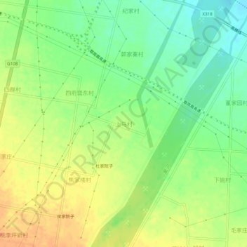 Topografische Karte 上马村, Höhe, Relief