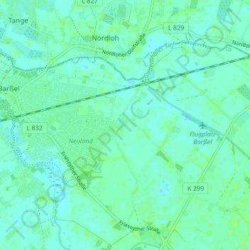 Topografische Karte Neulohe, Höhe, Relief