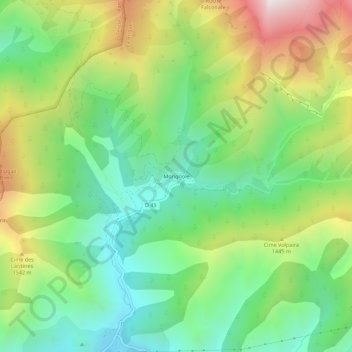 Topografische Karte Morignole, Höhe, Relief