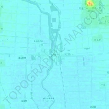 Topografische Karte 张河桥村, Höhe, Relief