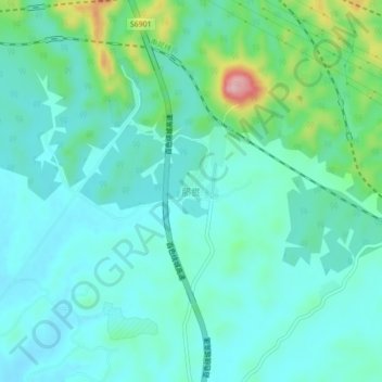 Topografische Karte 那贯, Höhe, Relief