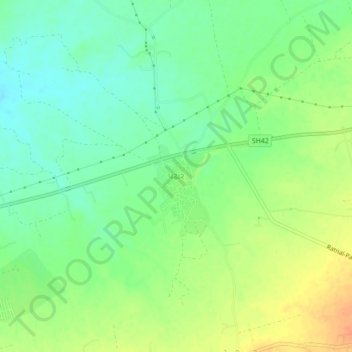 Topografische Karte Padhar, Höhe, Relief