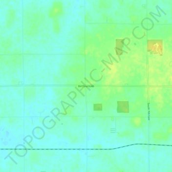 Topografische Karte Bellfountain, Höhe, Relief