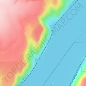 Topografische Karte Columbia Plateau, Höhe, Relief