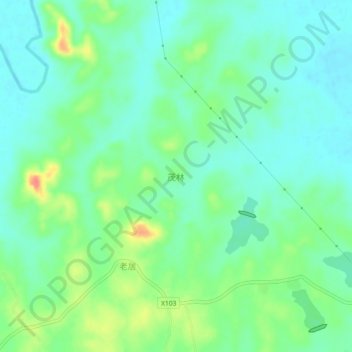 Topografische Karte 茂林, Höhe, Relief
