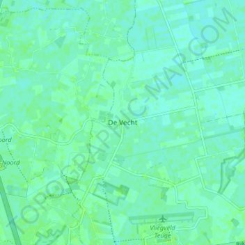 Topografische Karte De Vecht, Höhe, Relief