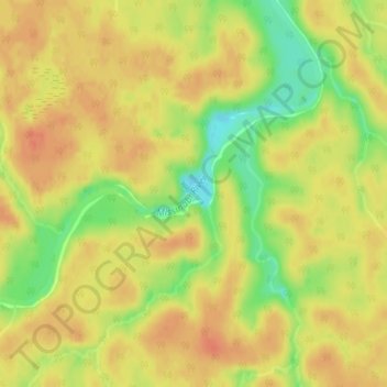 Topografische Karte Thunder Falls, Höhe, Relief