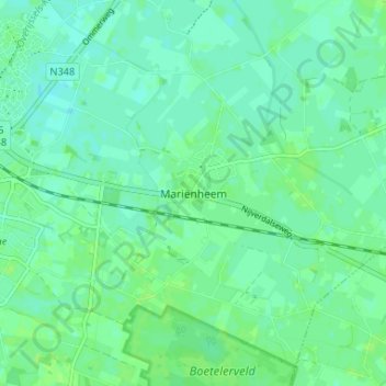 Topografische Karte Mariënheem, Höhe, Relief