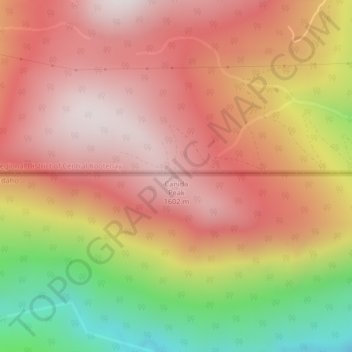 Topografische Karte Canida Peak, Höhe, Relief