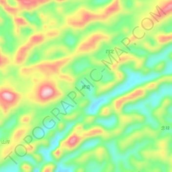 Topografische Karte 德直, Höhe, Relief