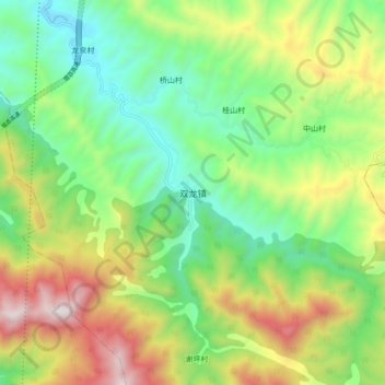 Topografische Karte 双龙镇, Höhe, Relief