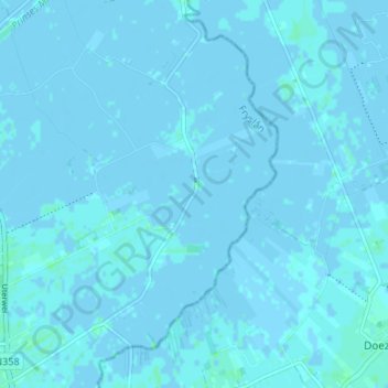 Topografische Karte Surhuizumer Mieden, Höhe, Relief