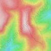 Topografische Karte Roter Berg, Höhe, Relief