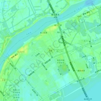 Topografische Karte 石熊, Höhe, Relief