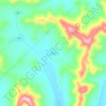 Topografische Karte 官帽村, Höhe, Relief