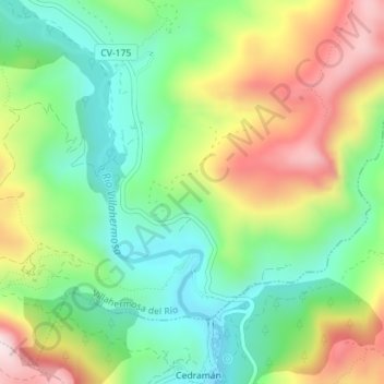 Topografische Karte La Cambreta, Höhe, Relief