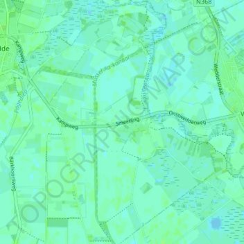 Topografische Karte Smeerling, Höhe, Relief