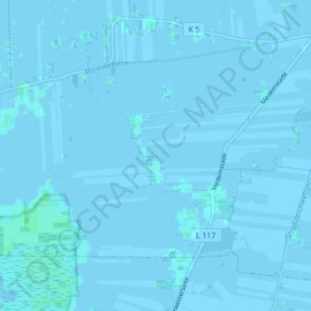 Topografische Karte Medemstade, Höhe, Relief