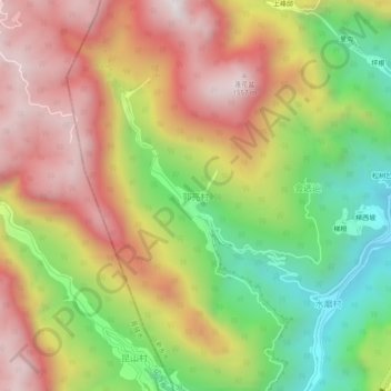 Topografische Karte 郭亮村, Höhe, Relief