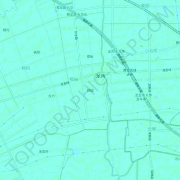 Topografische Karte 顾园, Höhe, Relief