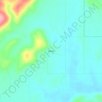 Topografische Karte Wesley, Höhe, Relief