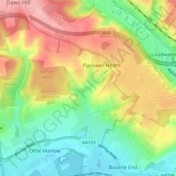 Topografische Karte Sheepridge, Höhe, Relief