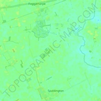 Topografische Karte Gribthorpe, Höhe, Relief