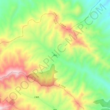 Topografische Karte 含水, Höhe, Relief