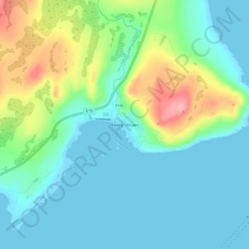 Topografische Karte Kiberg - Kiiperi, Höhe, Relief
