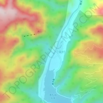 Topografische Karte 石林峡, Höhe, Relief