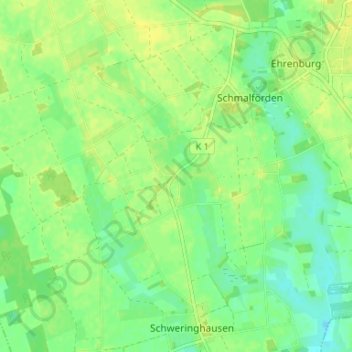 Topografische Karte Sudbruch, Höhe, Relief