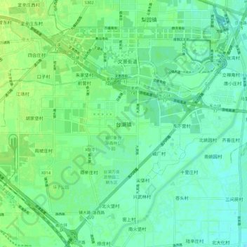 Topografische Karte 台湖镇, Höhe, Relief