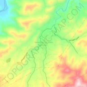 Topografische Karte Tamassint, Höhe, Relief