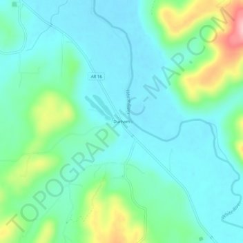 Topografische Karte Durham, Höhe, Relief