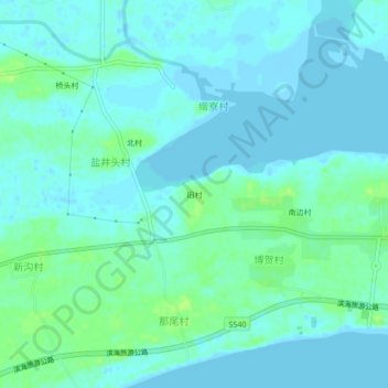 Topografische Karte 旧村, Höhe, Relief