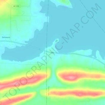 Topografische Karte Sills, Höhe, Relief