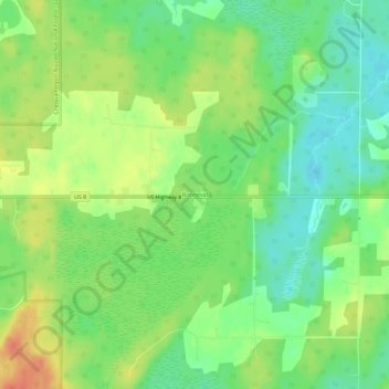 Topografische Karte Bonneval, Höhe, Relief