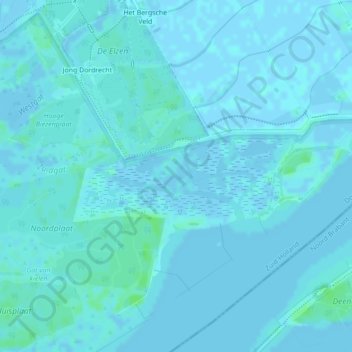 Topografische Karte Tongplaat, Höhe, Relief