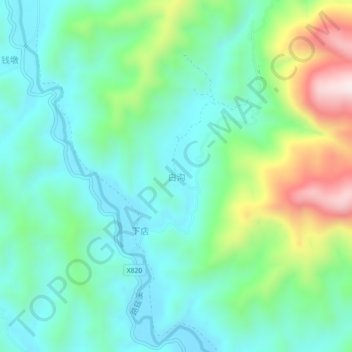 Topografische Karte 白沟, Höhe, Relief
