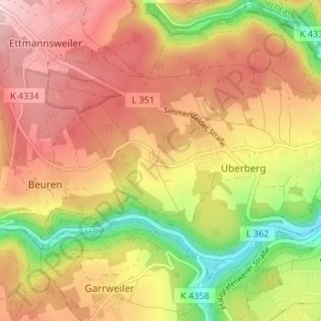 Topografische Karte Lengenloch, Höhe, Relief