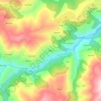 Topografische Karte Selce, Höhe, Relief