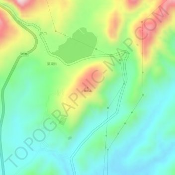 Topografische Karte 錦屏山, Höhe, Relief