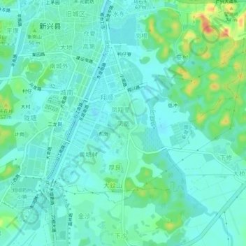 Topografische Karte 凤凰, Höhe, Relief