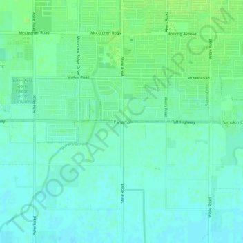 Topografische Karte Panama, Höhe, Relief