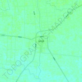 Topografische Karte 张村镇, Höhe, Relief