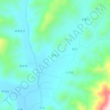 Topografische Karte 弯子头, Höhe, Relief