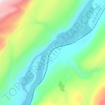 Topografische Karte Curry, Höhe, Relief