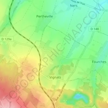 Topografische Karte La Rue d'Ave, Höhe, Relief