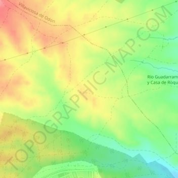 Topografische Karte Villaviciosa, Höhe, Relief